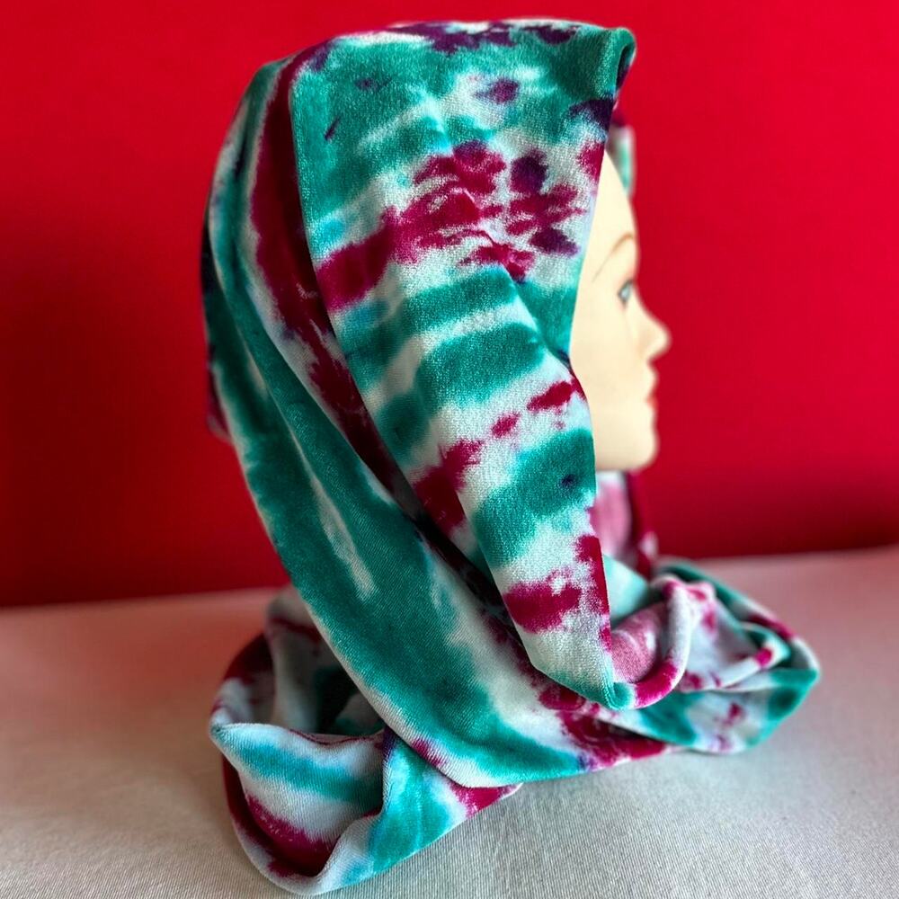 Brand New Handmade Organic Bamboo Tie Dye Infinity Scarf
